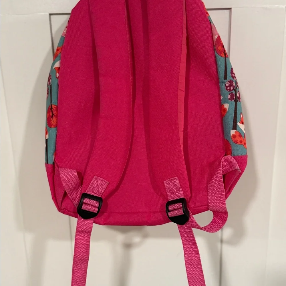 Pink Fox Print Kids Backpack